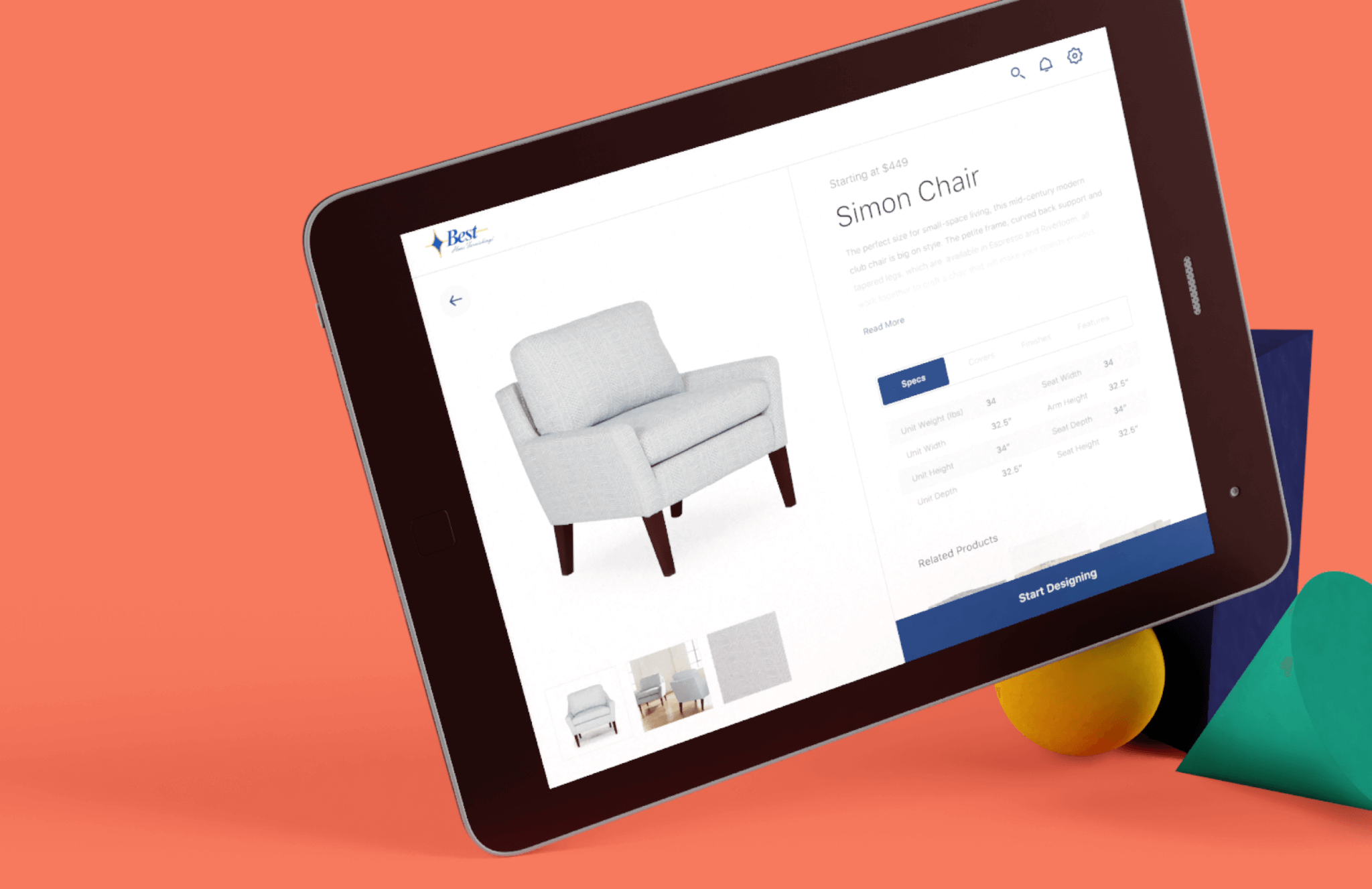 Best Home Furnishings app on ipad