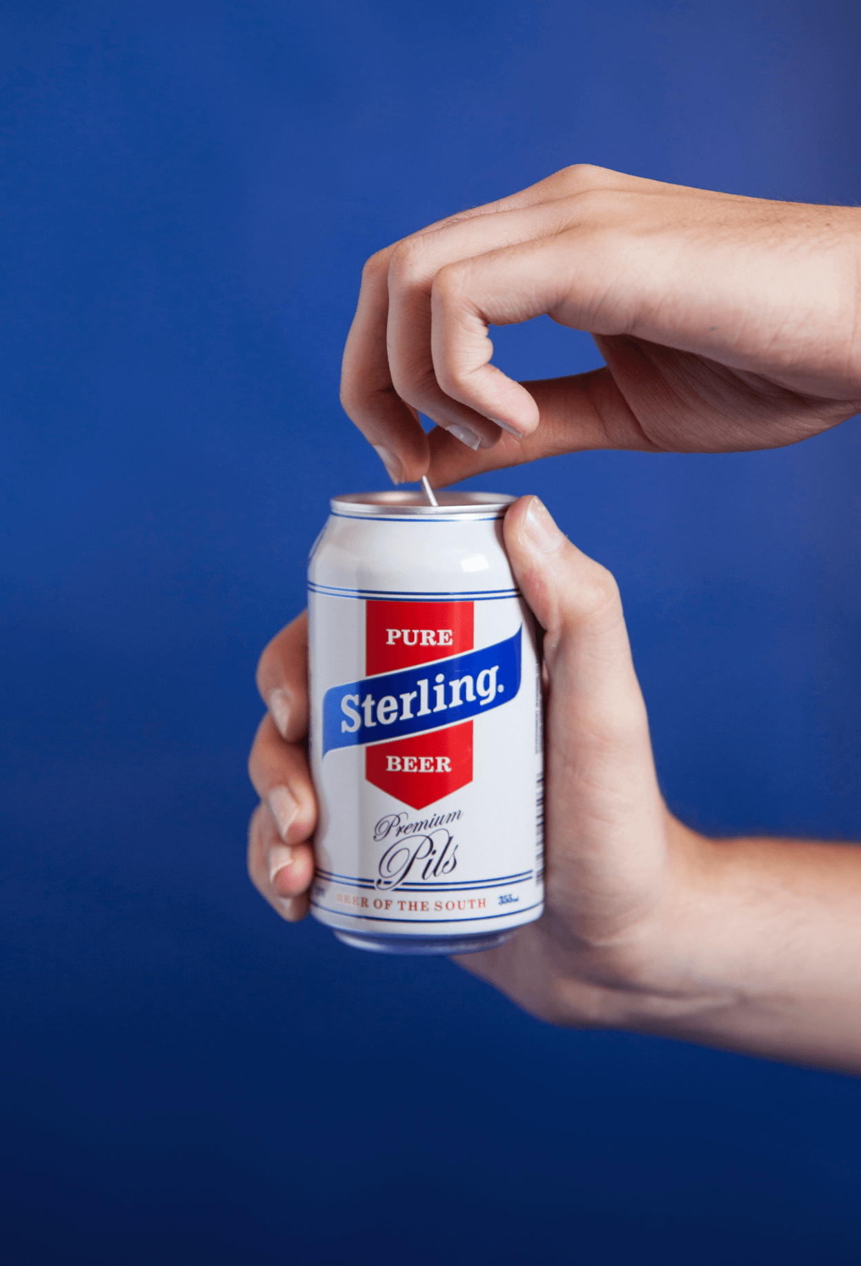 sterling beer being opened