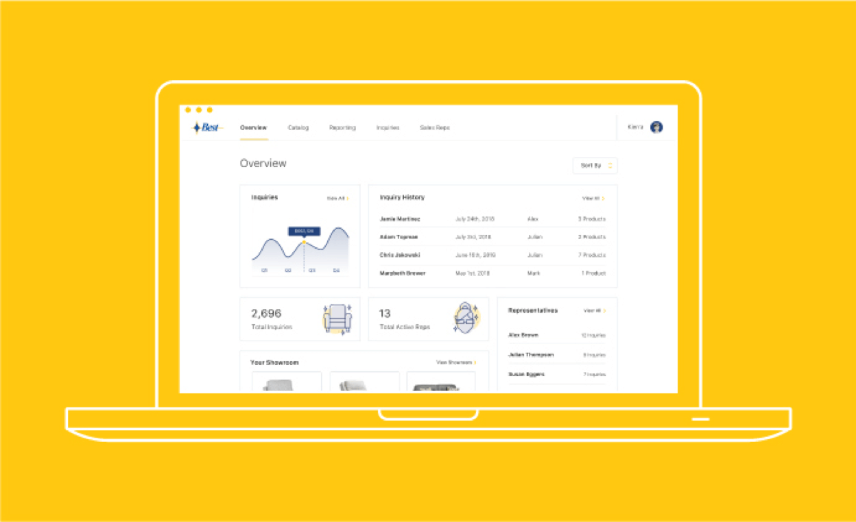 Best Home Furnishings mockup on laptop