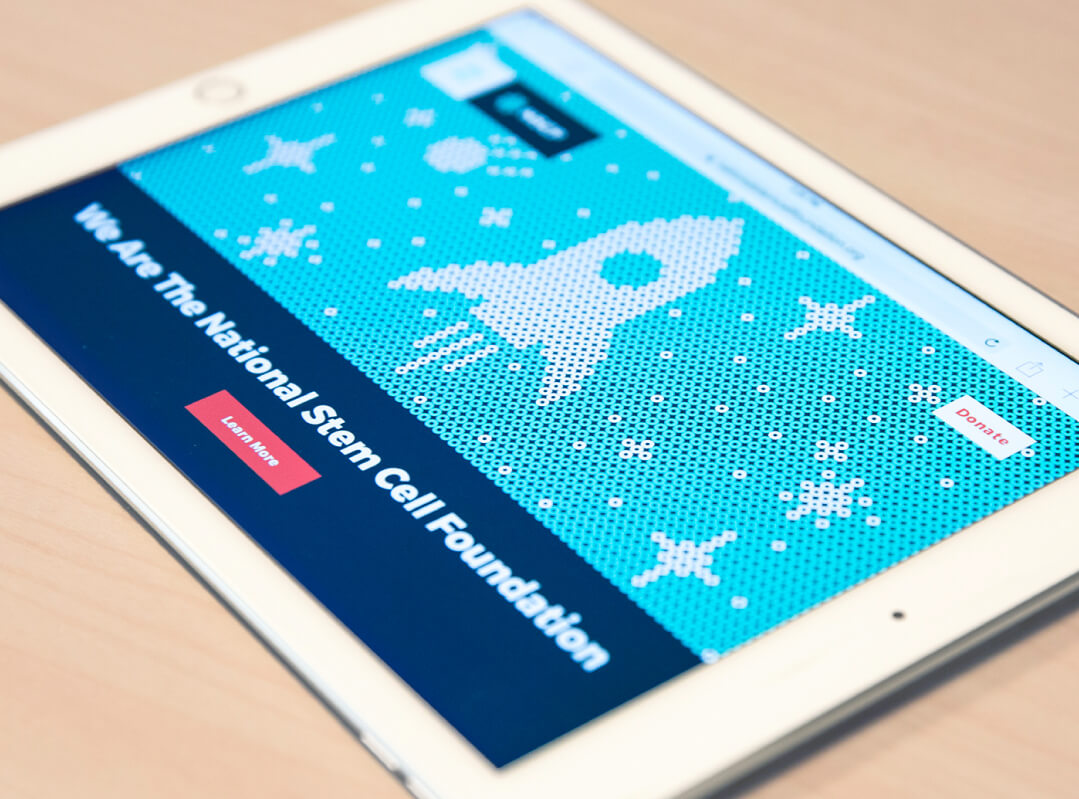 National Stem Cell Foundation website on an ipad