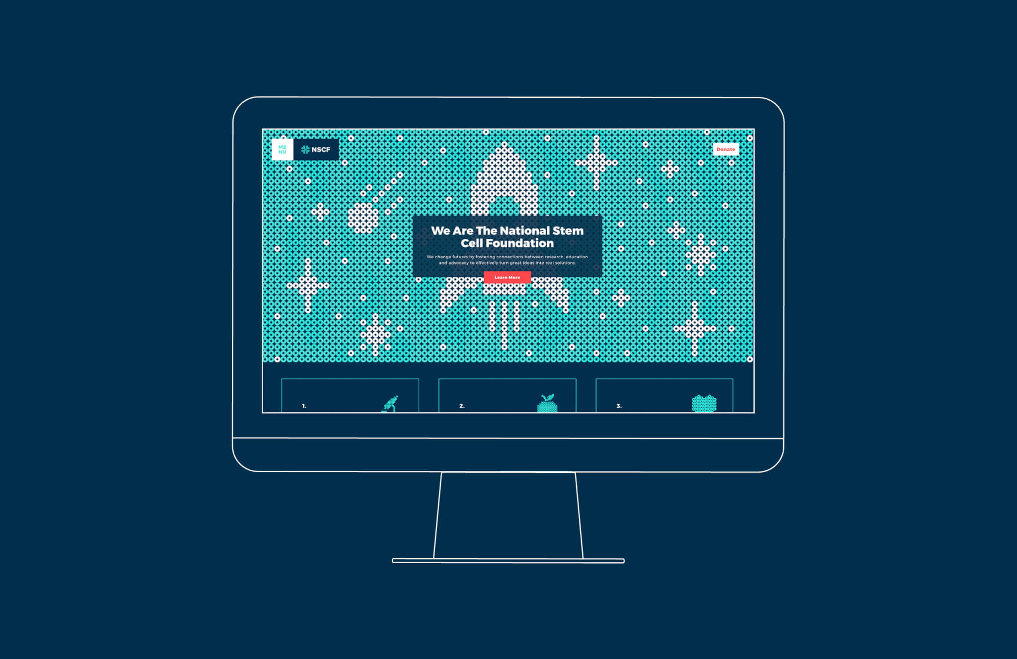 National Stem Cell Foundation website mockup desktop