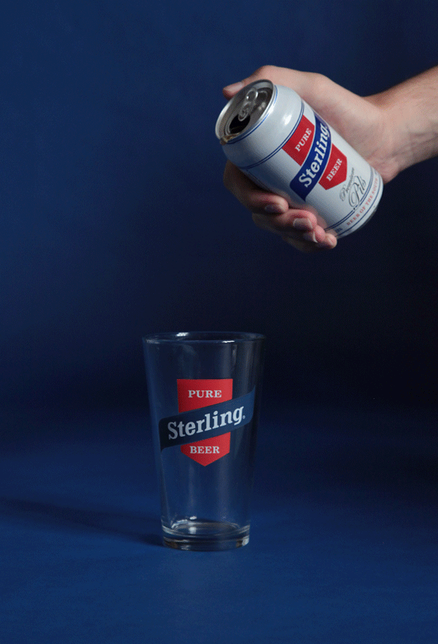 Sterling beer being poured